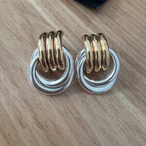Heaven Mayhem Mini Knot Mixed Gold/Silver Earrings
